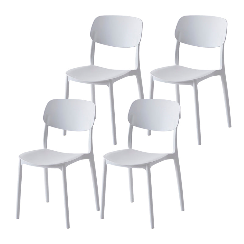 Scandinavian Matte Finish Plastic Side Chair Stackable Milk Tea Shop Dining Chair