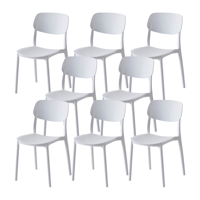 Scandinavian Matte Finish Plastic Side Chair Stackable Milk Tea Shop Dining Chair