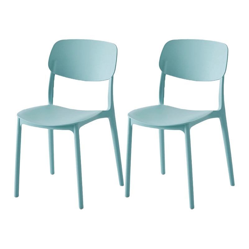 Scandinavian Matte Finish Plastic Side Chair Stackable Milk Tea Shop Dining Chair