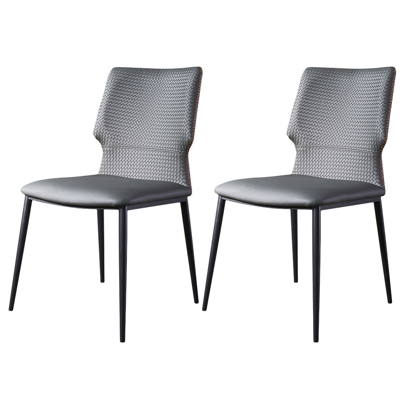 Contemporary Style Chairs Armless Chairs for Kitchen with Metal Legs