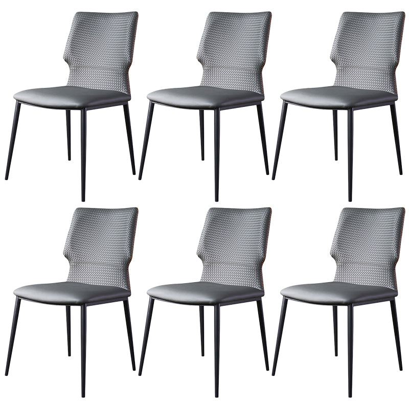 Contemporary Style Chairs Armless Chairs for Kitchen with Metal Legs