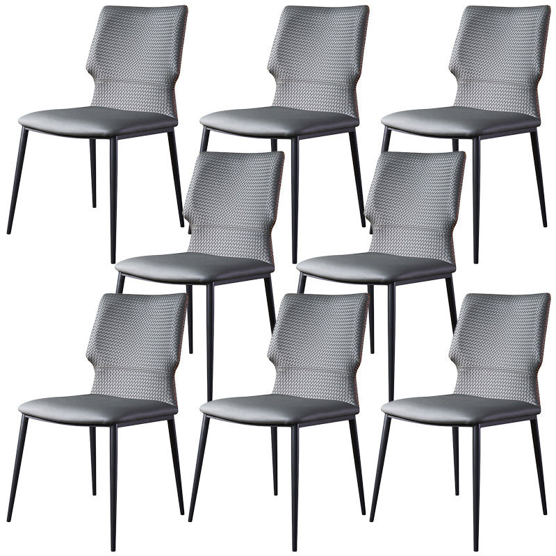 Contemporary Style Chairs Armless Chairs for Kitchen with Metal Legs