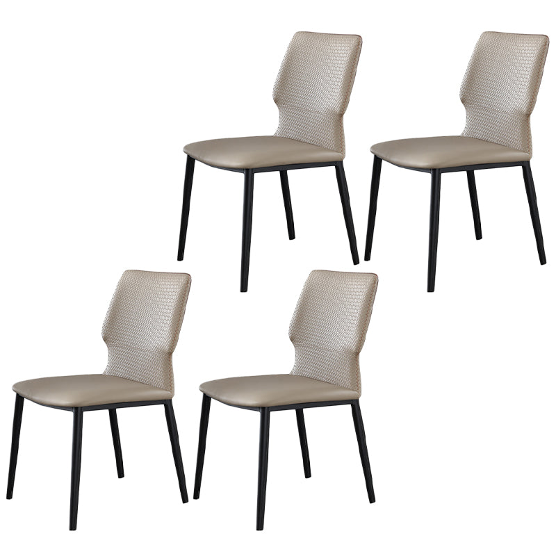 Contemporary Style Chairs Armless Chairs for Kitchen with Metal Legs