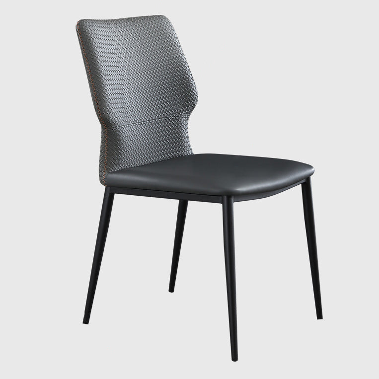 Contemporary Style Chairs Armless Chairs for Kitchen with Metal Legs