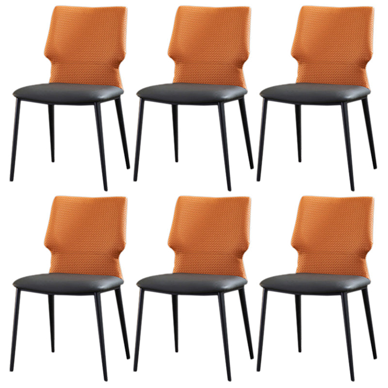 Contemporary Style Chairs Armless Chairs for Kitchen with Metal Legs