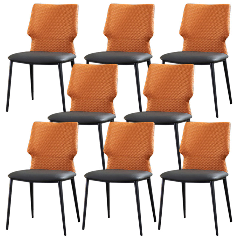 Contemporary Style Chairs Armless Chairs for Kitchen with Metal Legs