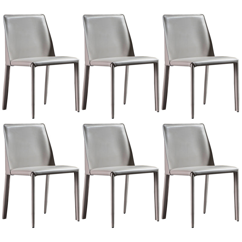 Contemporary Chairs Armless Chairs for Kitchen with Metal Legs