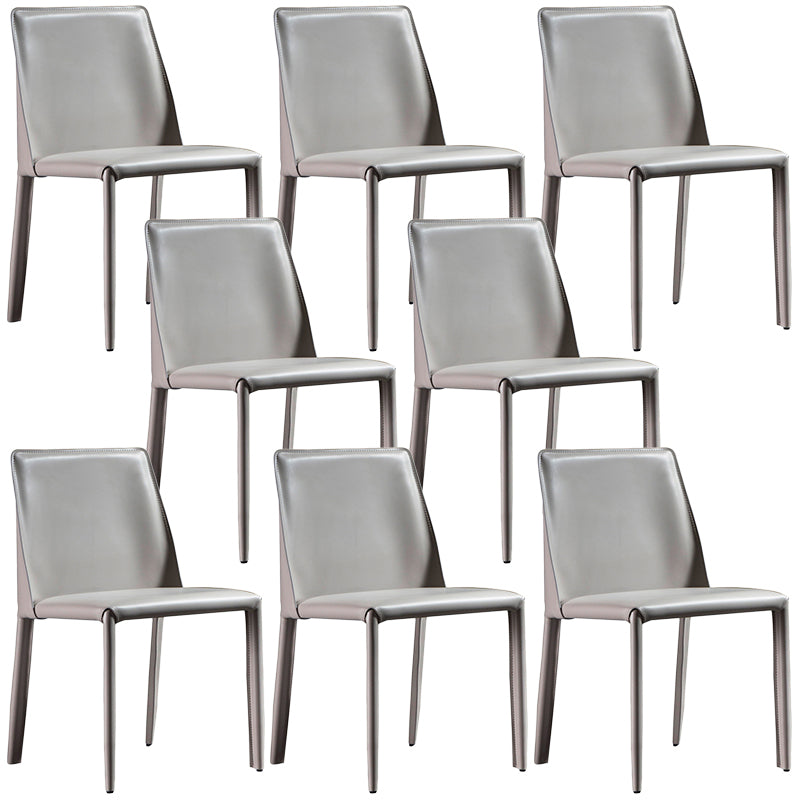 Contemporary Chairs Armless Chairs for Kitchen with Metal Legs