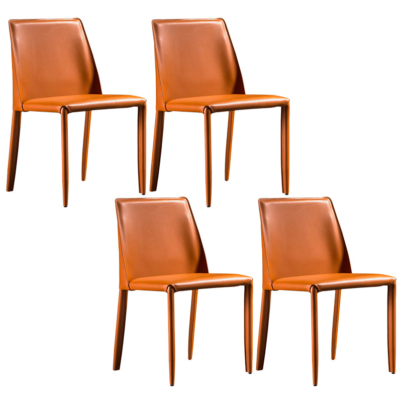 Contemporary Chairs Armless Chairs for Kitchen with Metal Legs