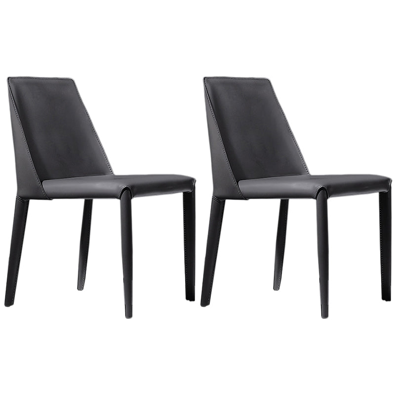 Contemporary Chairs Armless Chairs for Kitchen with Metal Legs