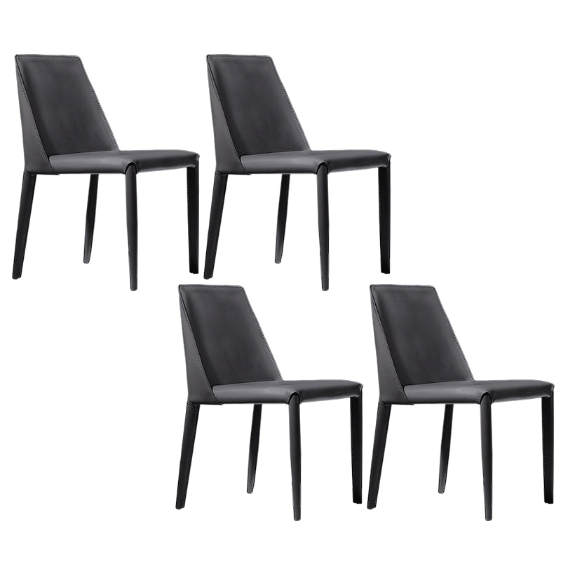 Contemporary Chairs Armless Chairs for Kitchen with Metal Legs