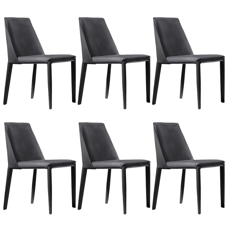 Contemporary Chairs Armless Chairs for Kitchen with Metal Legs