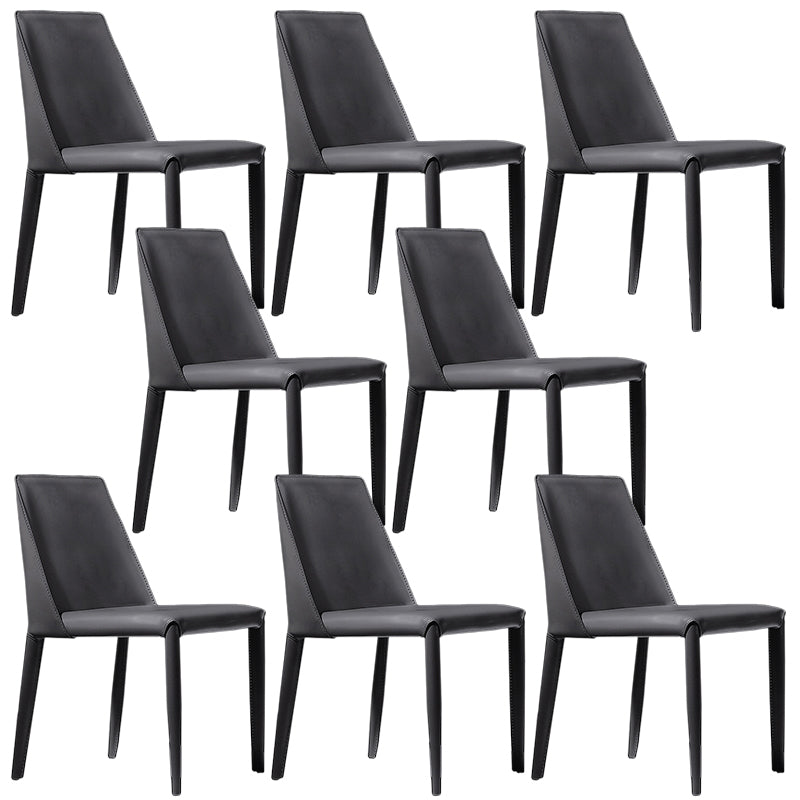 Contemporary Chairs Armless Chairs for Kitchen with Metal Legs