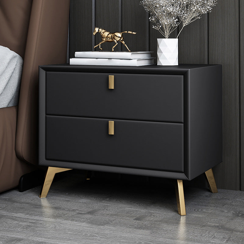 Two - Drawer Nightstand 18-inch Modern Solid Wood Bedside Cabinet