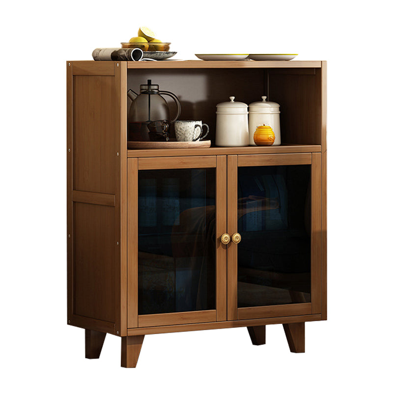 Brown Manufactured Wood Dining Server Home Cabinets Server with Door