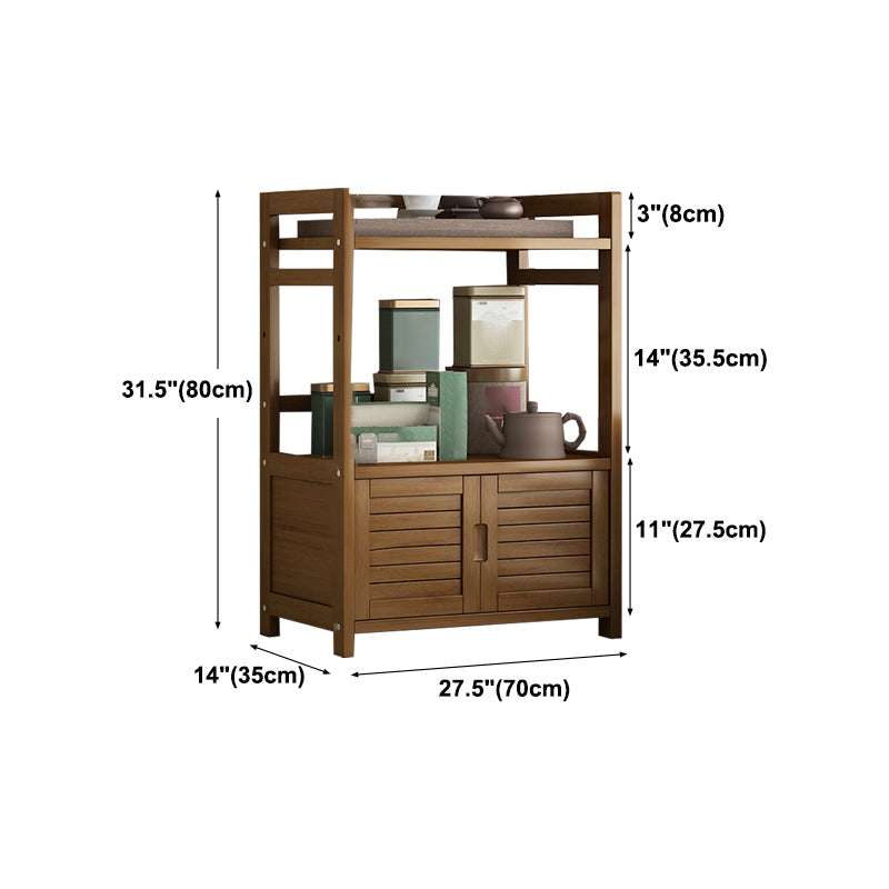 Brown Manufactured Wood Dining Server Home Cabinets Server with Door