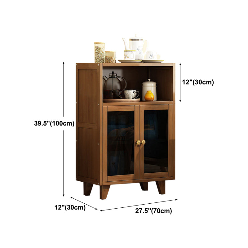 Brown Manufactured Wood Dining Server Home Cabinets Server with Door