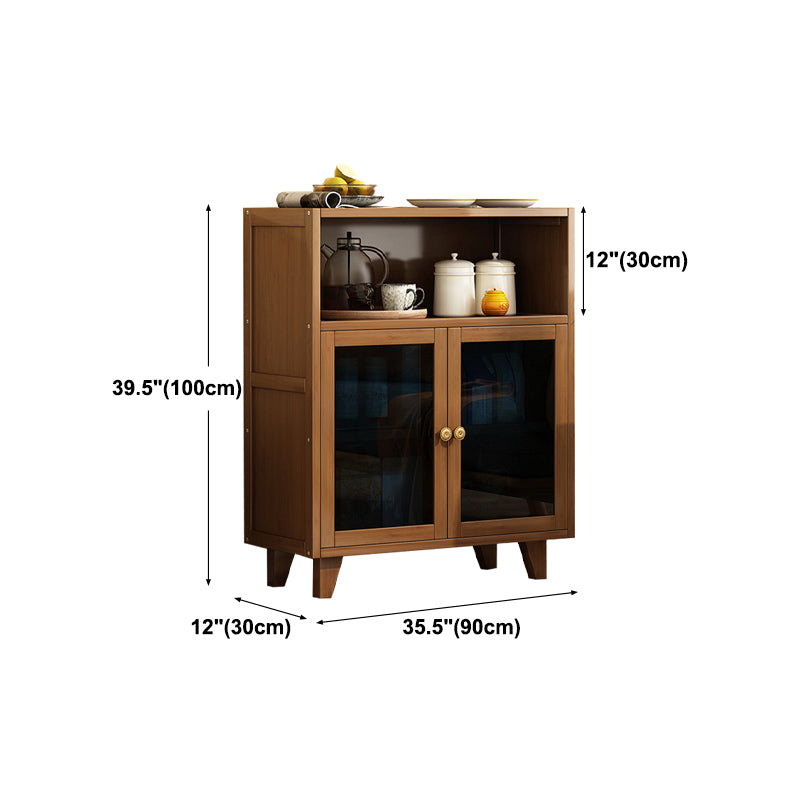 Brown Manufactured Wood Dining Server Home Cabinets Server with Door