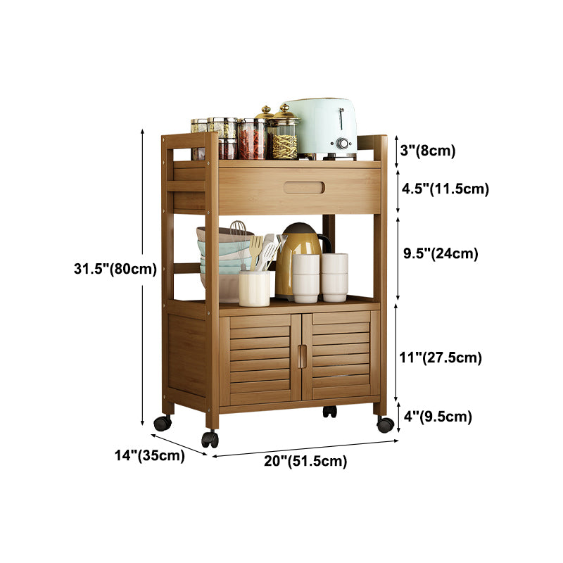 Brown Manufactured Wood Dining Server Home Cabinets Server with Door