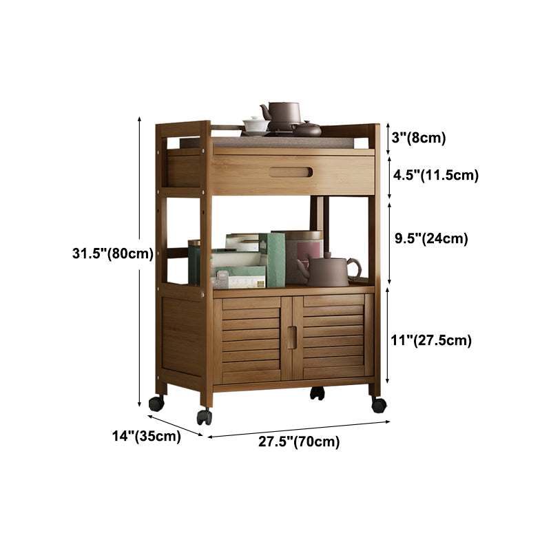 Brown Manufactured Wood Dining Server Home Cabinets Server with Door