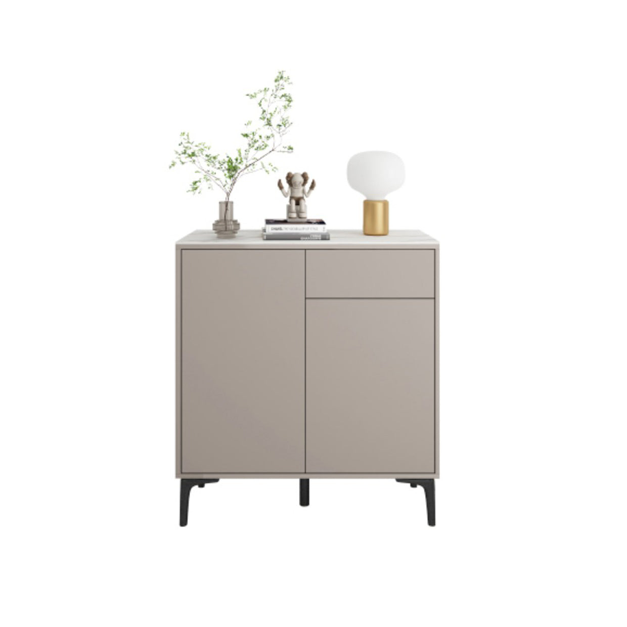 Modern Style Stone Top Sideboard Table Gray Sideboard for Kitchen