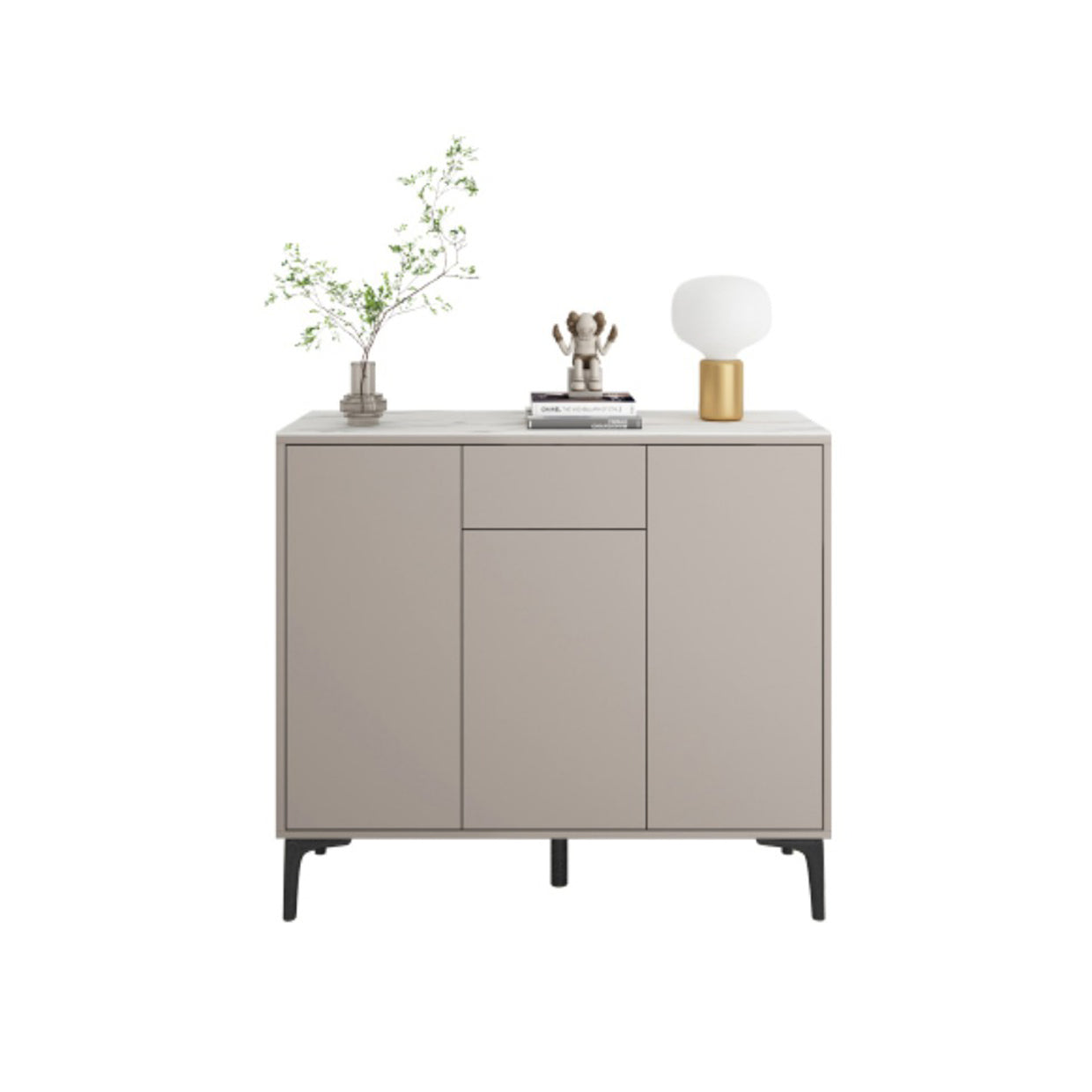 Modern Style Stone Top Sideboard Table Gray Sideboard for Kitchen