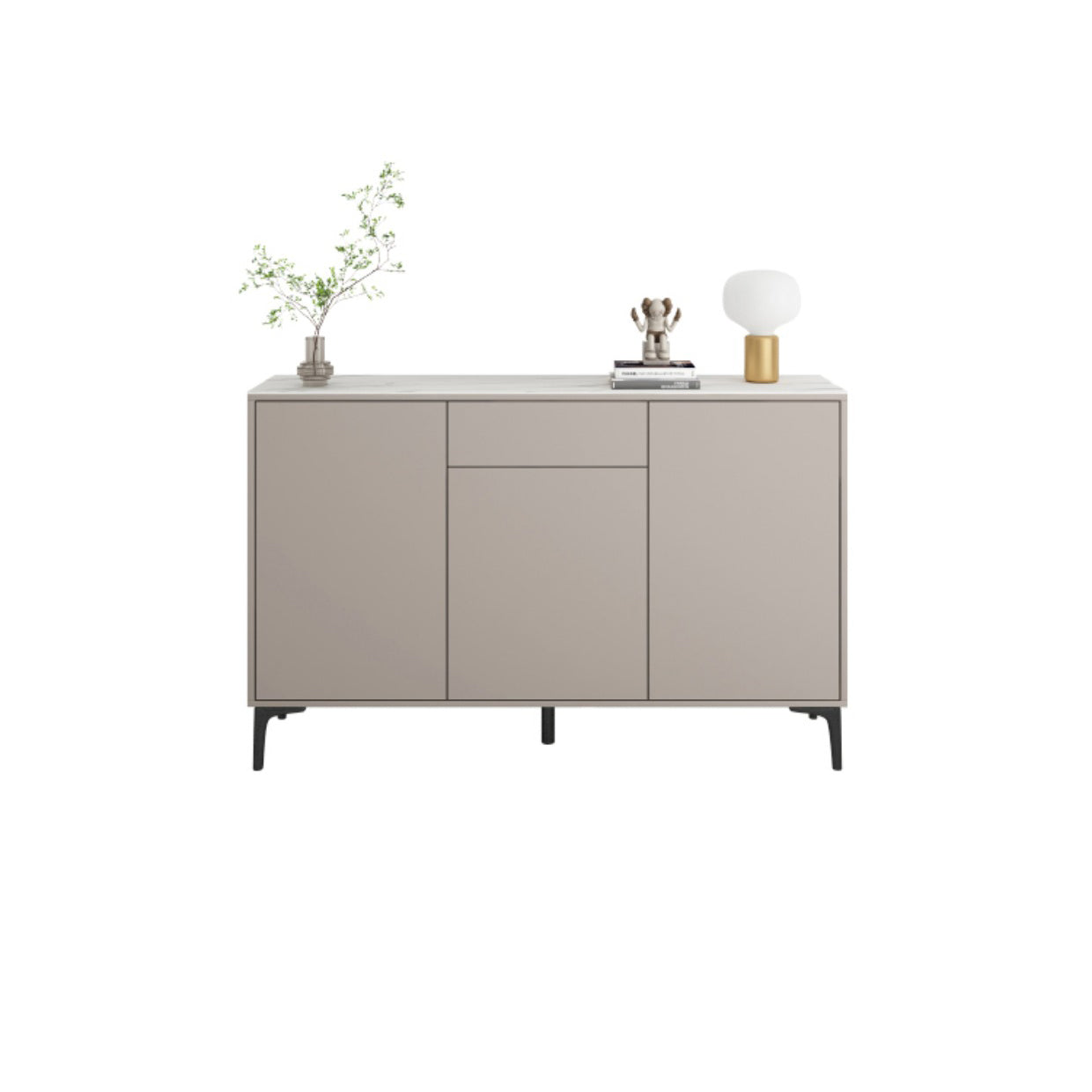 Modern Style Stone Top Sideboard Table Gray Sideboard for Kitchen