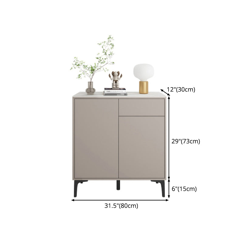 Modern Style Stone Top Sideboard Table Gray Sideboard for Kitchen