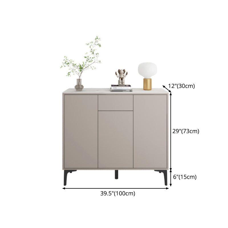 Modern Style Stone Top Sideboard Table Gray Sideboard for Kitchen