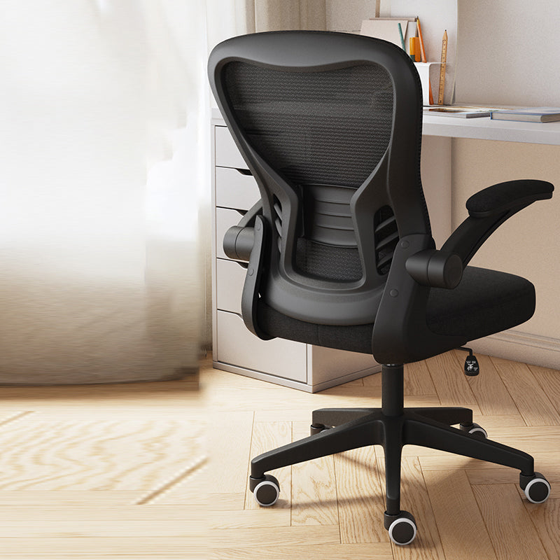 Padded Arms Office Chair Swivel Adjustable Seat Height Chair with Caster Wheels