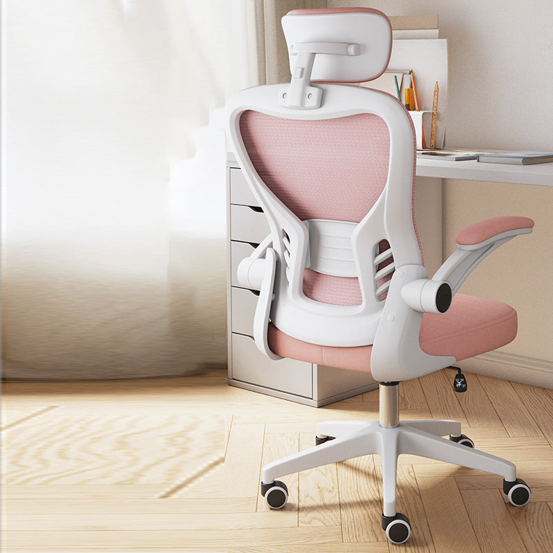 Padded Arms Office Chair Swivel Adjustable Seat Height Chair with Caster Wheels