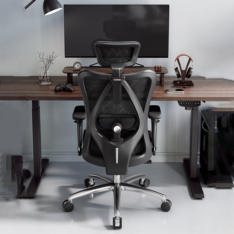 Swivel Adjustable Arms Executive Chair Modern Adjustable Seat Height Chair