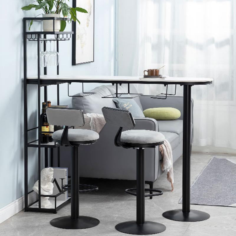 Indoor Modern Style Bar Table 42-inch Height Stone Top Bistro Table