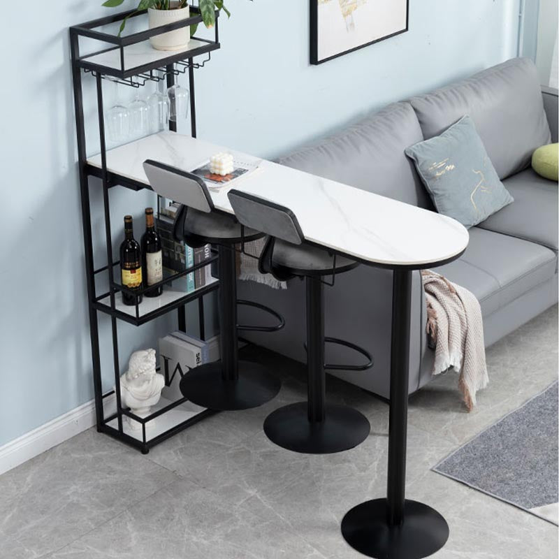 Indoor Modern Style Bar Table 42-inch Height Stone Top Bistro Table