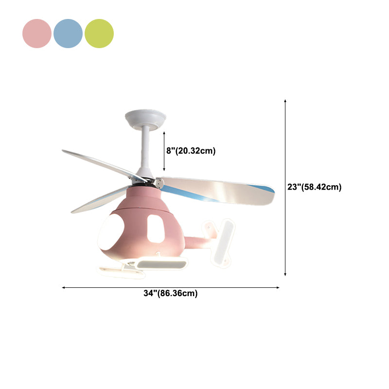 Modern Ceiling Fan Lamp LED Ceiling Mount Lamp with Acrylic Shade for Bedroom