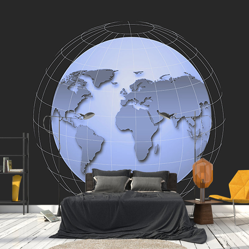 Environment Friendly Map Photography Wallpaper Sitting Room Wall Mural