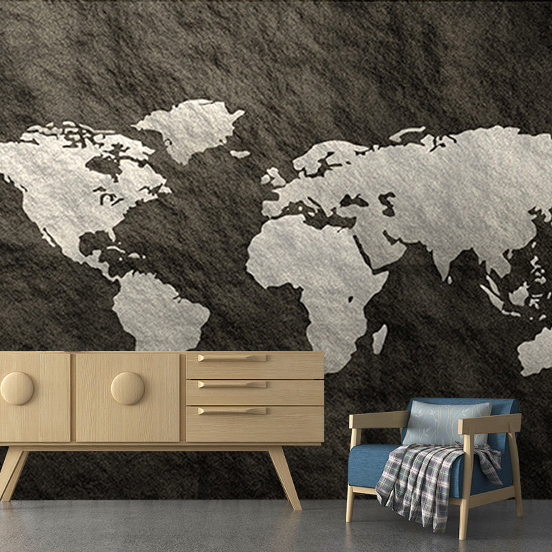 Wall Mural Decorative Photography Map Living Room Mural Wallpaper