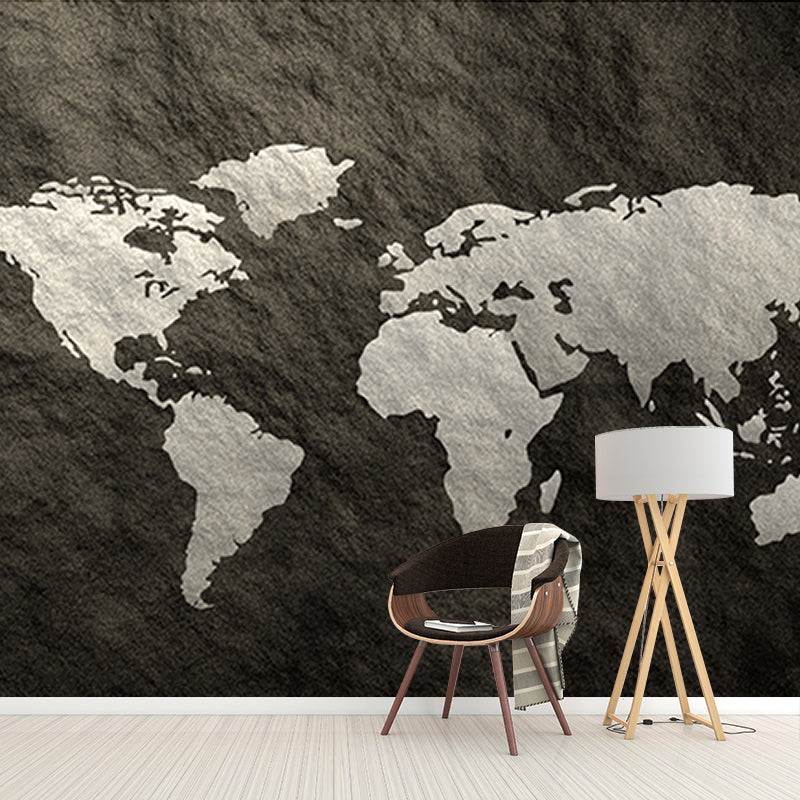 Wall Mural Decorative Photography Map Living Room Mural Wallpaper