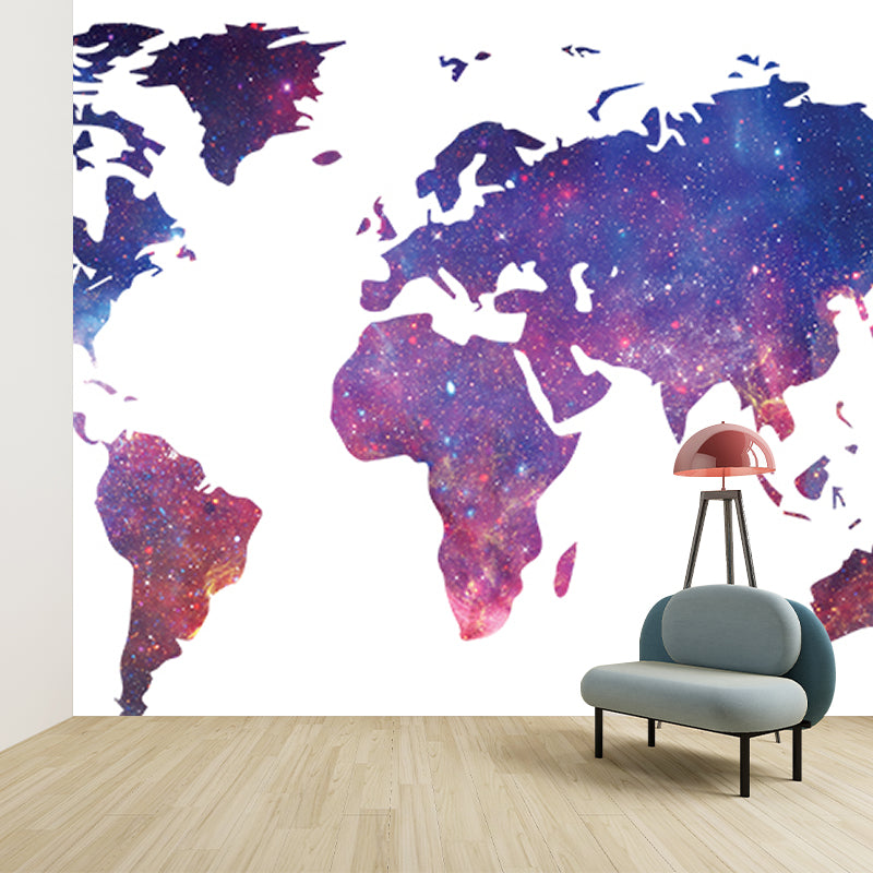 Eco-friendly Photography Map Wallpaper Living Room Wall Mural