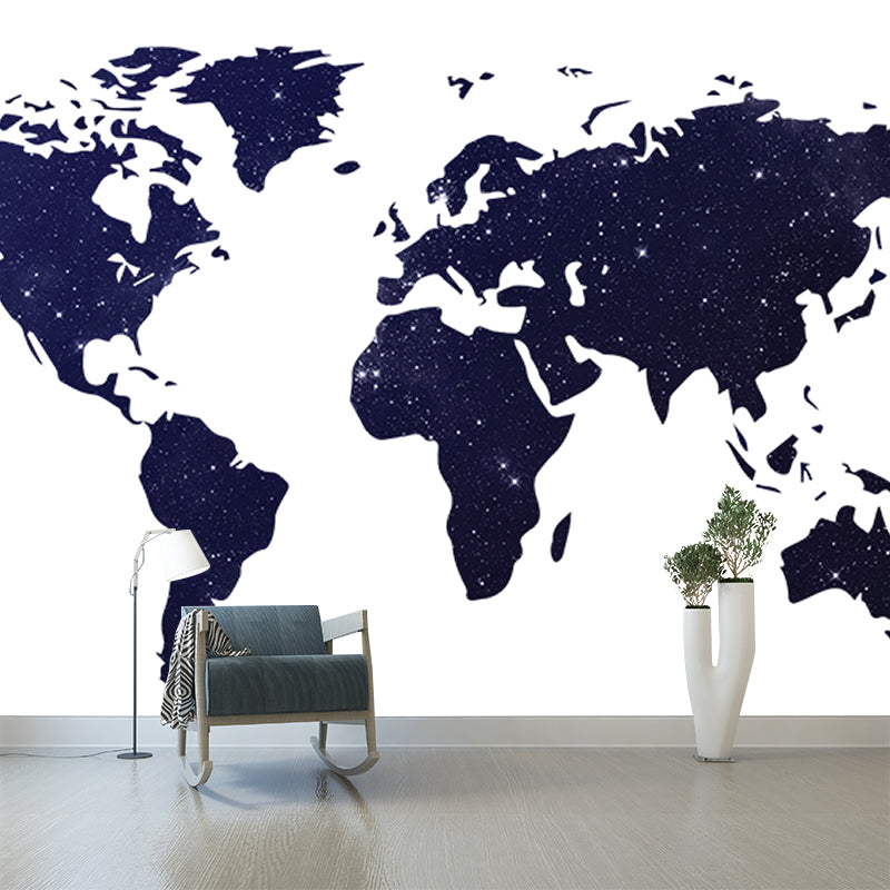 Eco-friendly Photography Map Wallpaper Living Room Wall Mural