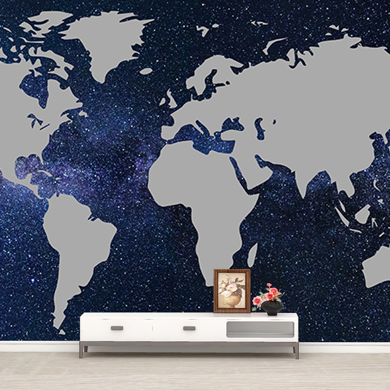 Eco-friendly Photography Map Wallpaper Living Room Wall Mural