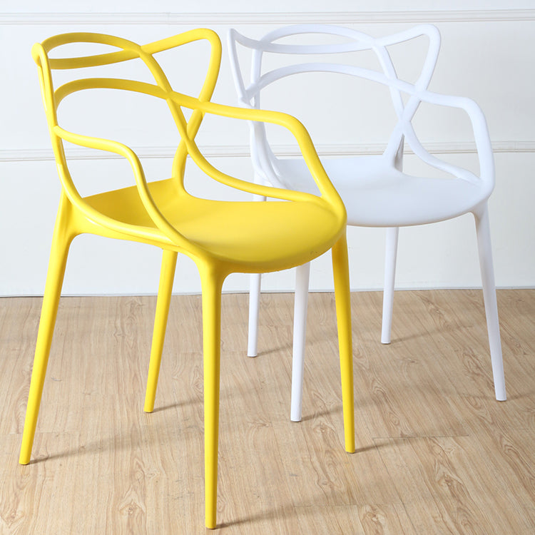 Contemporary Style Chairs Arm Chair for Kitchen with Plastic Legs