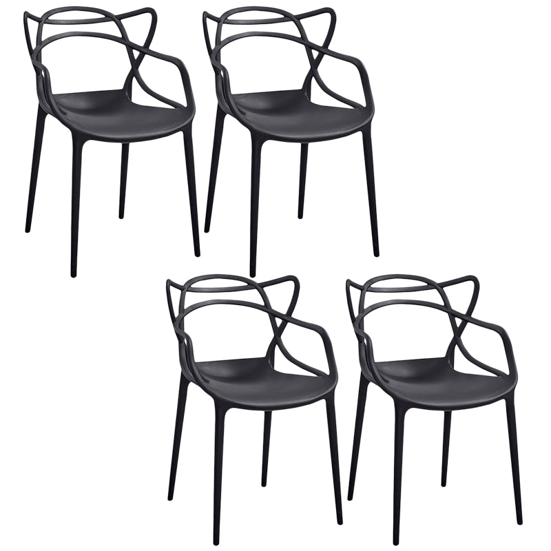 Contemporary Style Chairs Arm Chair for Kitchen with Plastic Legs