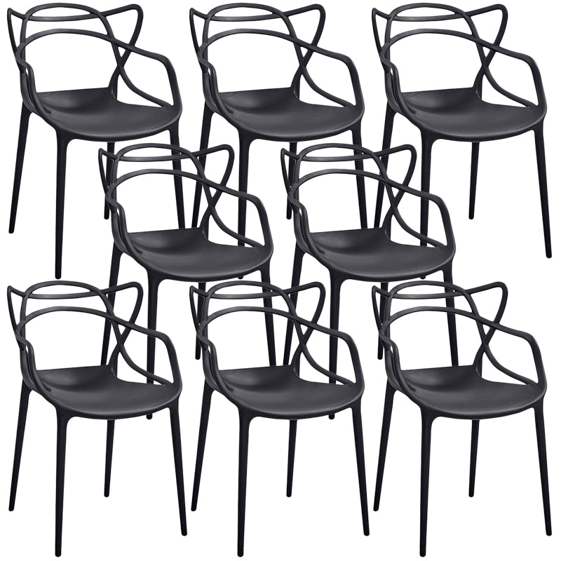 Contemporary Style Chairs Arm Chair for Kitchen with Plastic Legs