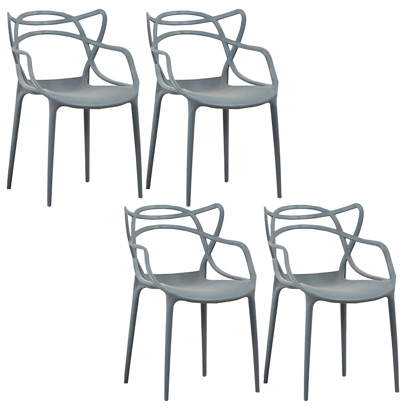 Contemporary Style Chairs Arm Chair for Kitchen with Plastic Legs