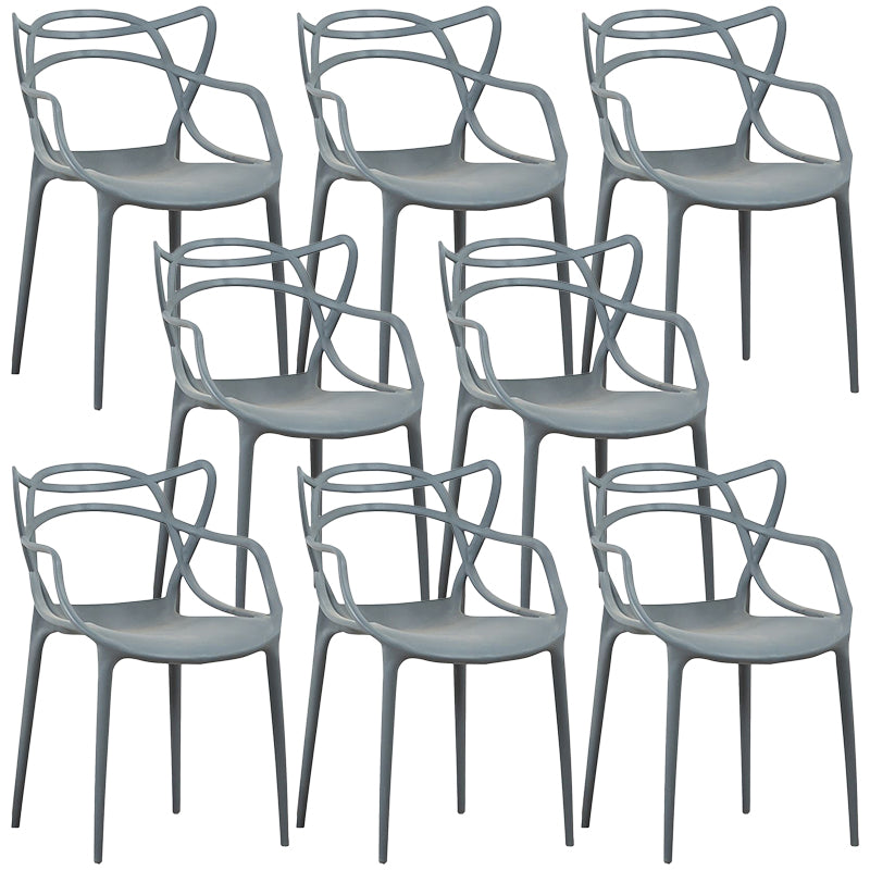 Contemporary Style Chairs Arm Chair for Kitchen with Plastic Legs