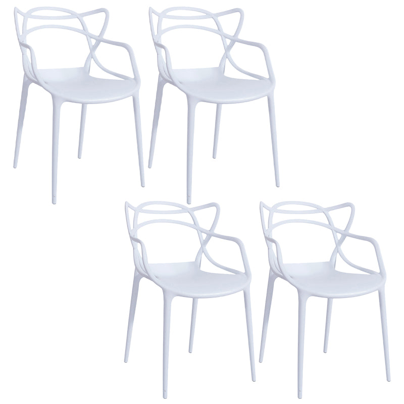 Contemporary Style Chairs Arm Chair for Kitchen with Plastic Legs