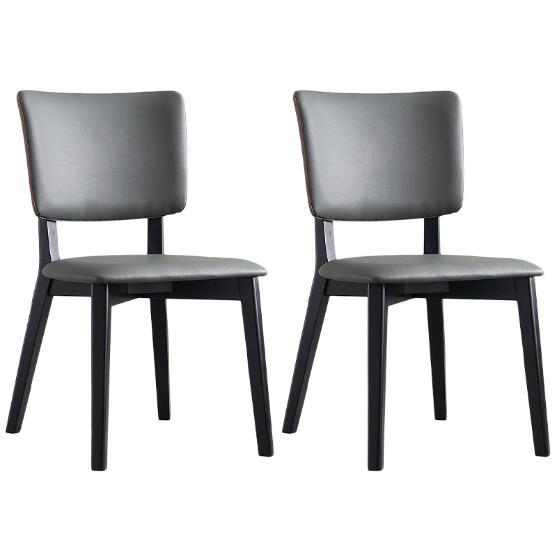 Contemporary Style Chairs Armless Chair for Kitchen with Wooden Legs