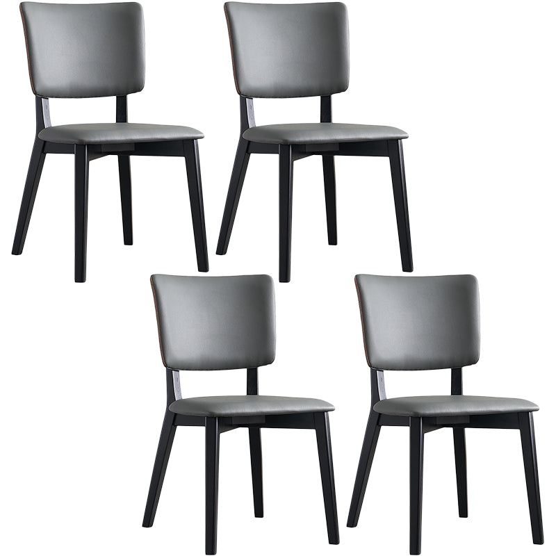 Contemporary Style Chairs Armless Chair for Kitchen with Wooden Legs