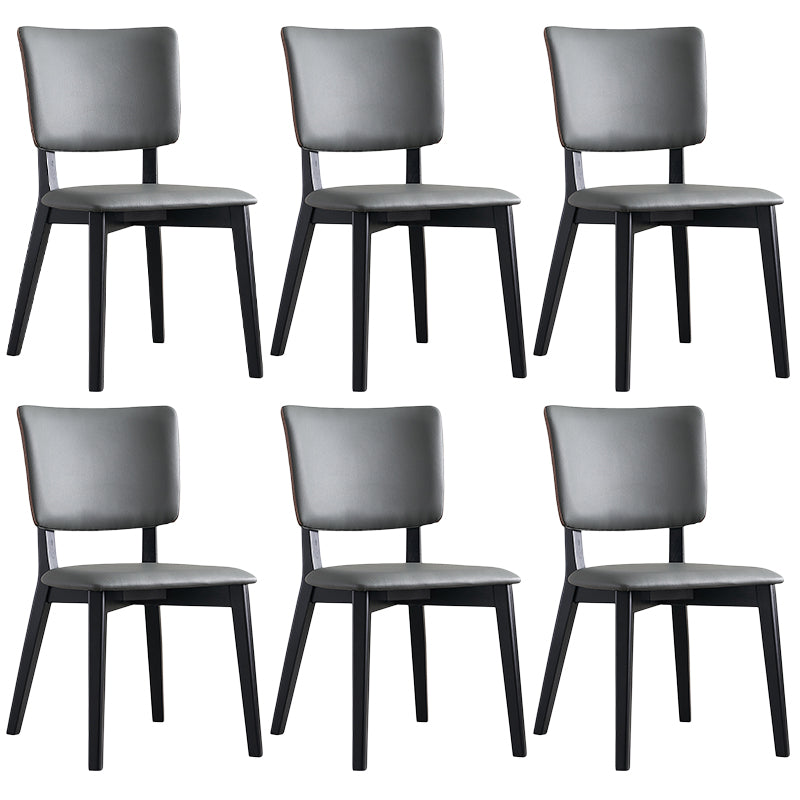 Contemporary Style Chairs Armless Chair for Kitchen with Wooden Legs